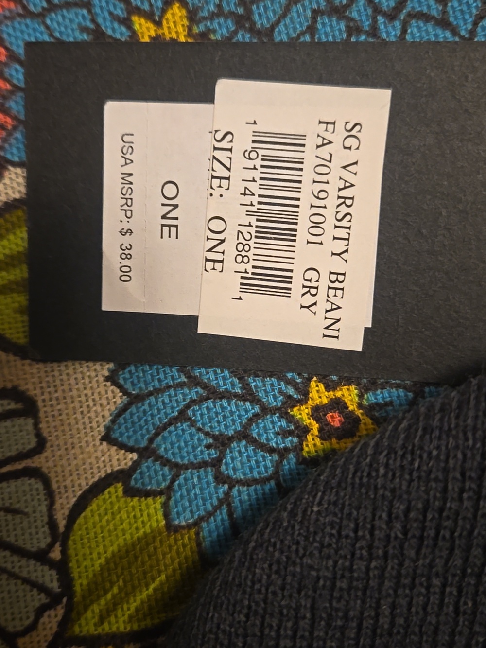 Spiritual Gangster Knit Beanie in Dark Gray - Picture 2 of 3